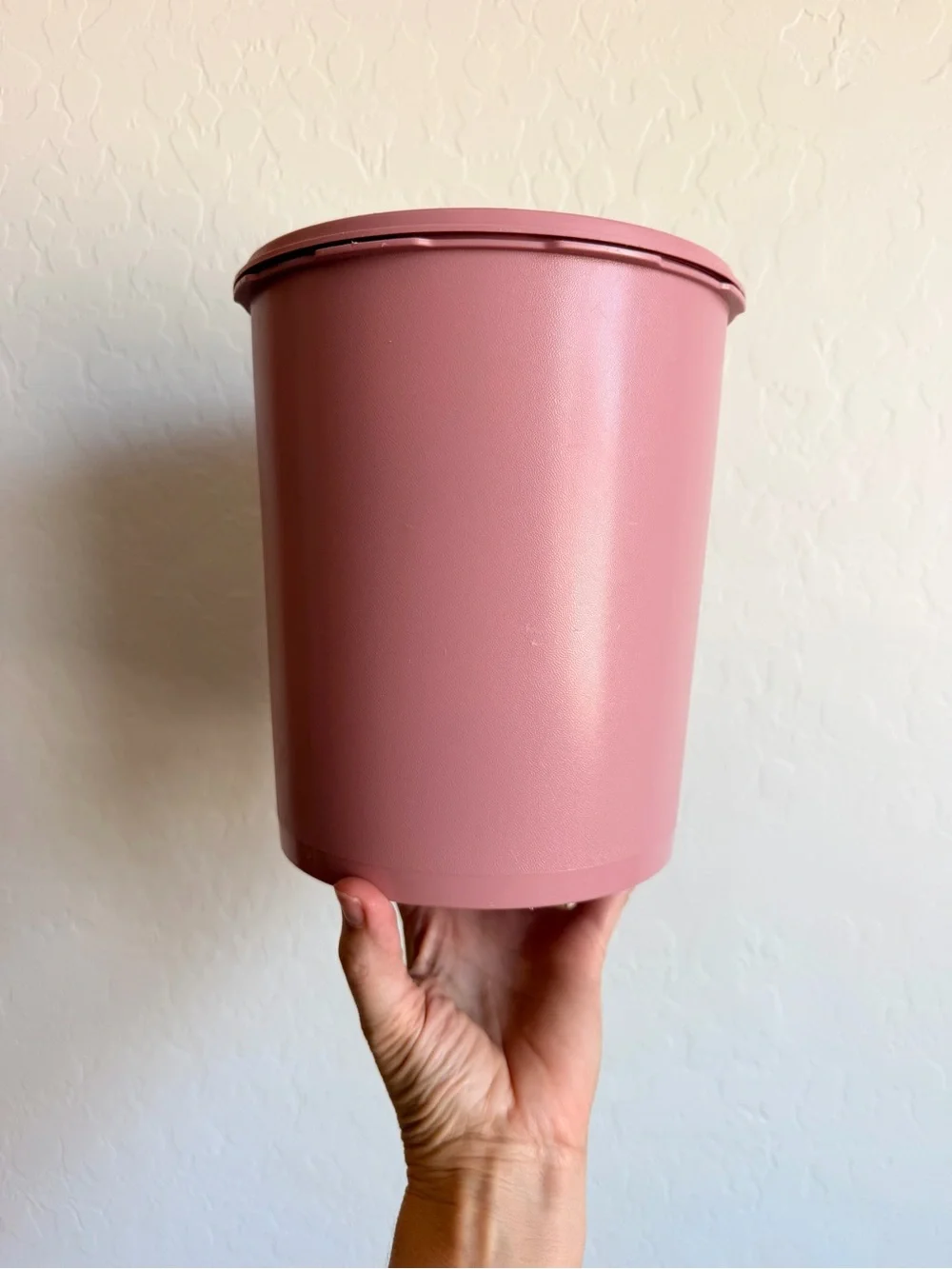 Vintage Pink Tupperware Servalier Canister Set